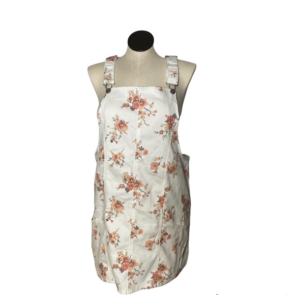 New floral boho pinafore  jumper dress size 3x - Picture 2 of 11